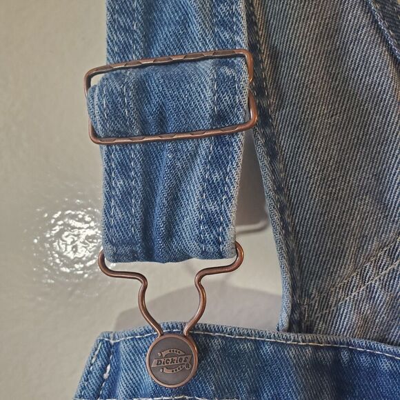 Dickies Bib Coveralls 34x30 Blue Denim Work Farm Carpenter Unisex Groover Rave - Picture 7 of 11